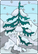 Animation  Tannenbaum im Schnee